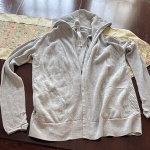 lululemon athletica Light Gray Textured Hoodie